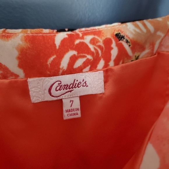 Candie's Floral Cocktail Dress Pink Size 7 - Picture 8 of 9